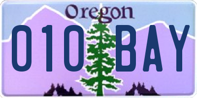OR license plate 010BAY