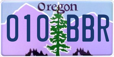 OR license plate 010BBR