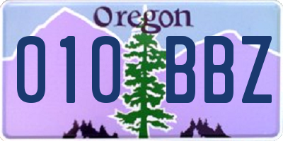 OR license plate 010BBZ