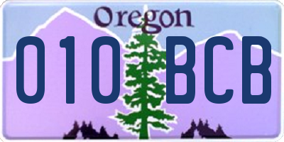 OR license plate 010BCB