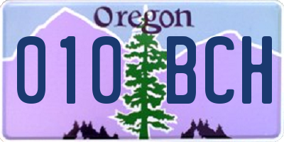 OR license plate 010BCH