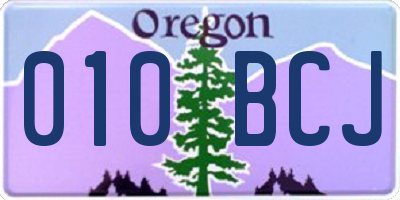 OR license plate 010BCJ