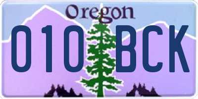 OR license plate 010BCK