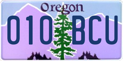 OR license plate 010BCU
