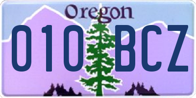 OR license plate 010BCZ
