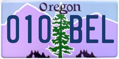 OR license plate 010BEL