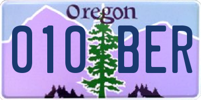 OR license plate 010BER