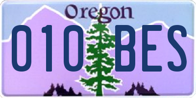 OR license plate 010BES