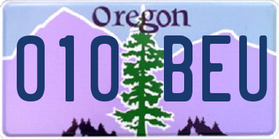 OR license plate 010BEU