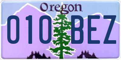 OR license plate 010BEZ