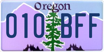OR license plate 010BFF