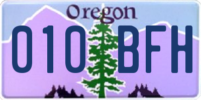 OR license plate 010BFH