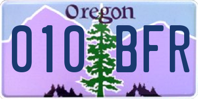 OR license plate 010BFR