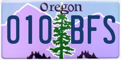 OR license plate 010BFS