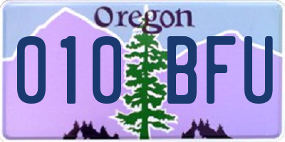 OR license plate 010BFU