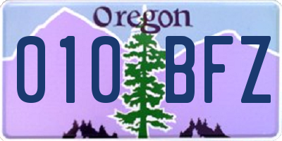 OR license plate 010BFZ