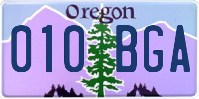 OR license plate 010BGA