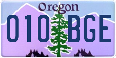 OR license plate 010BGE