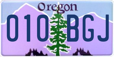 OR license plate 010BGJ