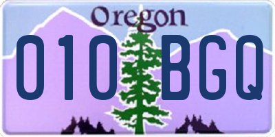 OR license plate 010BGQ