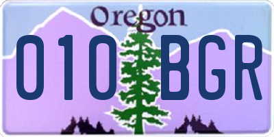 OR license plate 010BGR