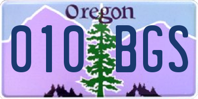 OR license plate 010BGS