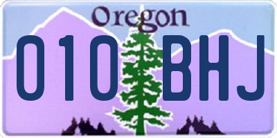 OR license plate 010BHJ