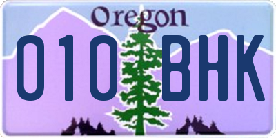 OR license plate 010BHK