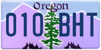 OR license plate 010BHT