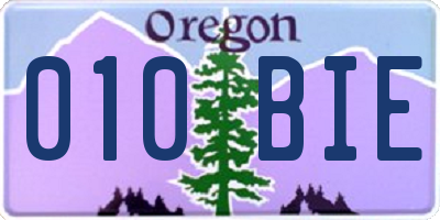 OR license plate 010BIE