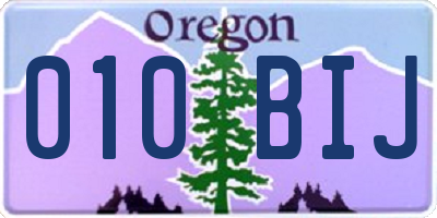 OR license plate 010BIJ