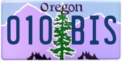OR license plate 010BIS