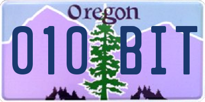 OR license plate 010BIT