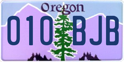 OR license plate 010BJB