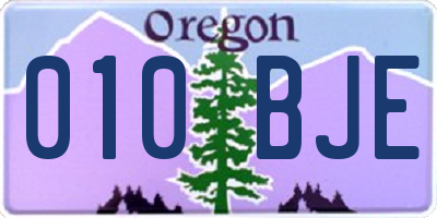OR license plate 010BJE