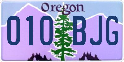 OR license plate 010BJG