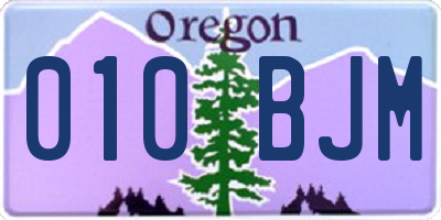 OR license plate 010BJM