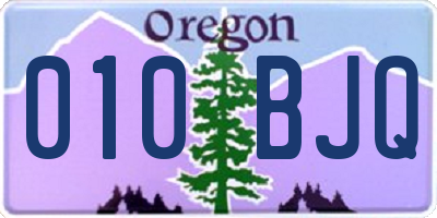 OR license plate 010BJQ