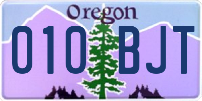 OR license plate 010BJT