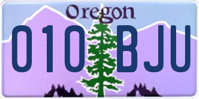 OR license plate 010BJU