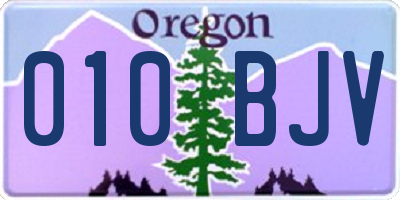 OR license plate 010BJV