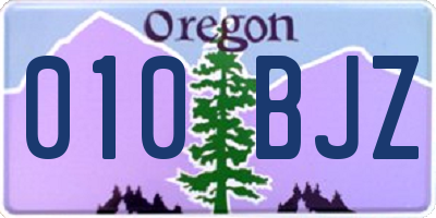OR license plate 010BJZ