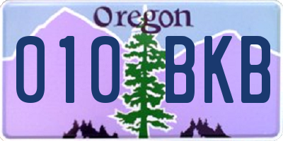 OR license plate 010BKB