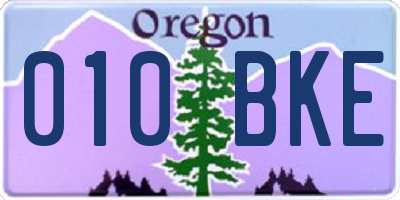 OR license plate 010BKE