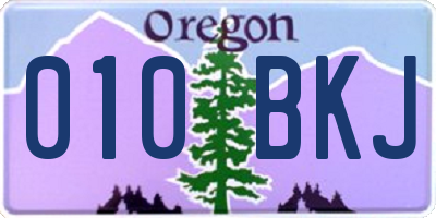 OR license plate 010BKJ