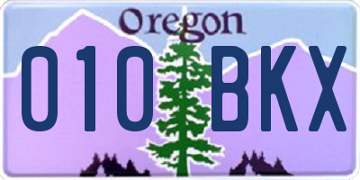 OR license plate 010BKX