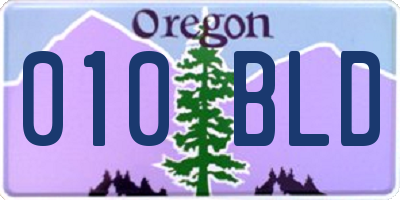 OR license plate 010BLD