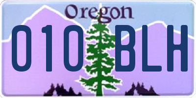 OR license plate 010BLH