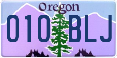OR license plate 010BLJ