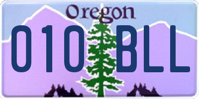 OR license plate 010BLL